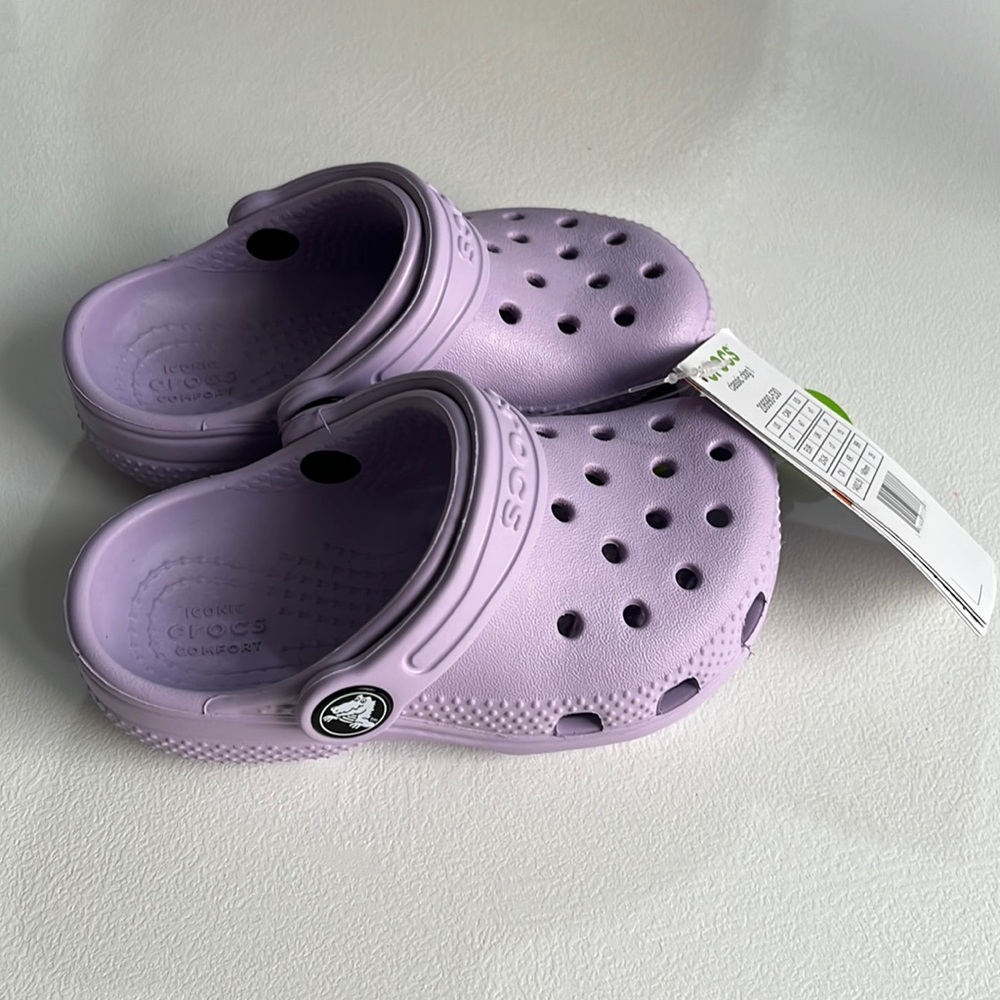 Lavender classic clog t for toddler
